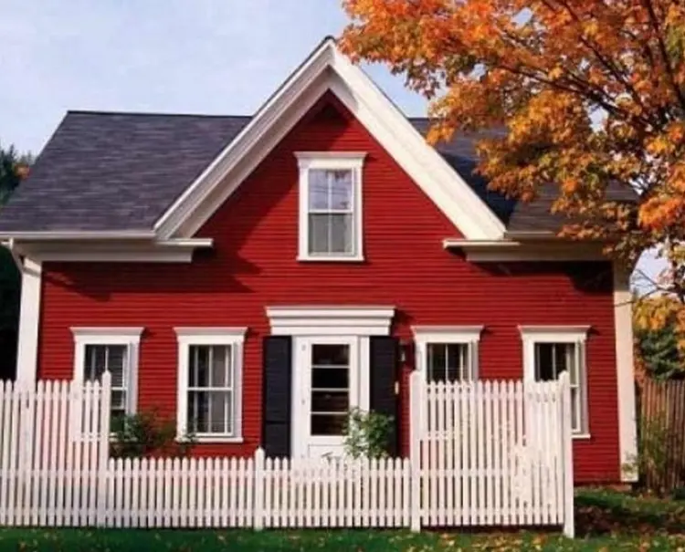 Black + White + Red Exterior painting
