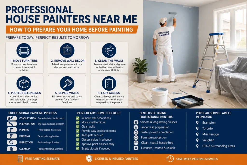 Professional House Painters Near Me: Complete Home Preparation Guide Before Painting