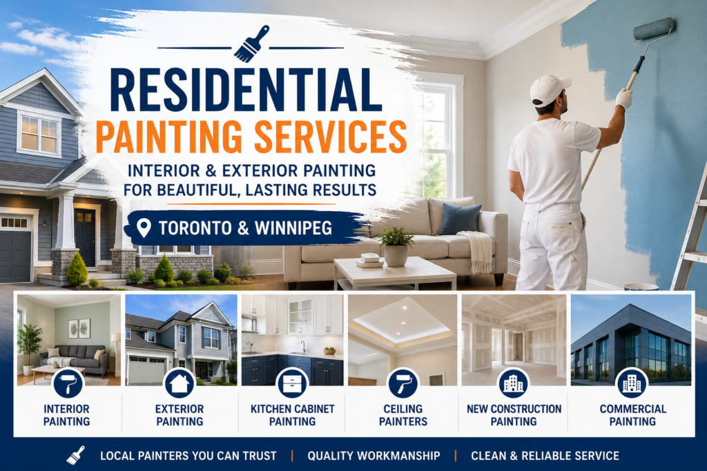 Top Residential Painting Services in Toronto & Winnipeg: A Complete Guide for Homeowners